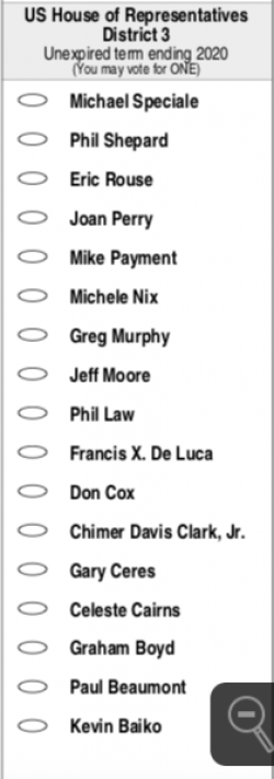 Sample ballot for Republicans